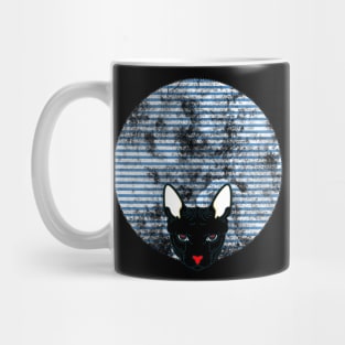 sphynx cat - black cat Mug